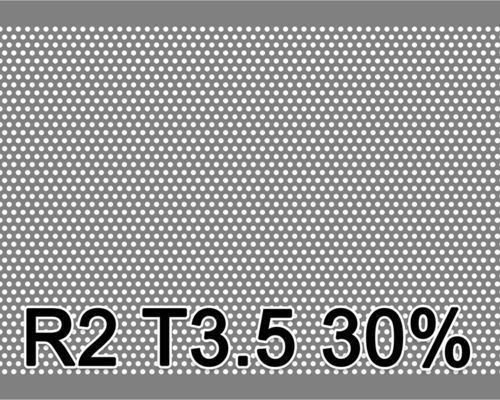 Reikälevy HST (AISI316L) 1.0x1000x2000mm R2 T3.5 30%