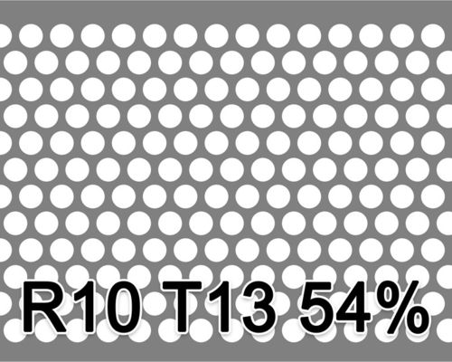 Reikälevy HST (AISI316L) 2.0x1000x2000mm R10 T13 54%