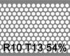 Reikälevy HST (AISI316L) 2.0x1000x2000mm R10 T13 54%