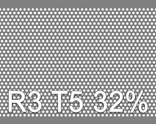 Reikälevy RST (AISI304) 1.0x1000x2000mm R3 T5 32%
