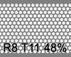 Reikälevy RST (AISI304) 1.0x1000x2000mm R8 T11 48%