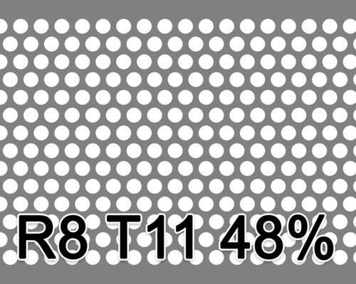 Reikälevy RST (AISI304) 2.0x1000x2000mm R8 T11 48%