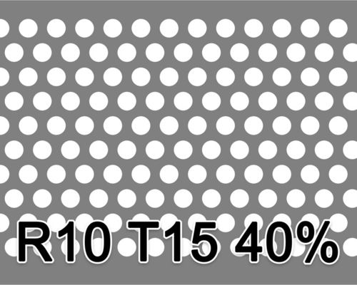Reikälevy RST (AISI304) 3.0x1000x2000mm R10 T15 40%