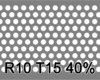 Reikälevy RST (AISI304) 1.5x1000x2000mm R10 T15 40%